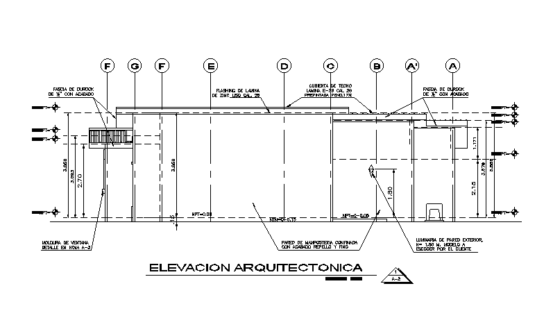 House Architecture Sectional Elevation Drawing Download DWG File