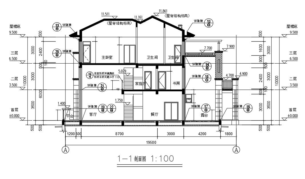 House AutoCAD Section Drawing Download DWG File