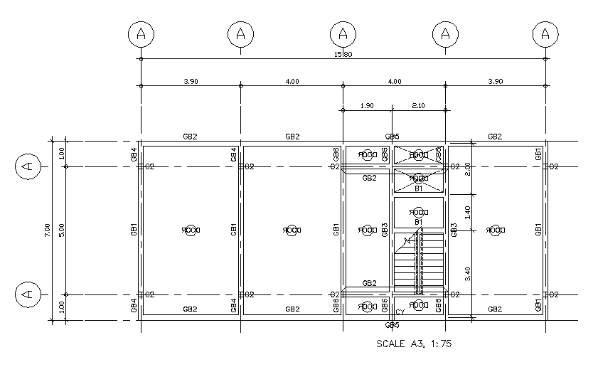 House Building Masonry Plan AutoCAD Drawing Download DWG File
