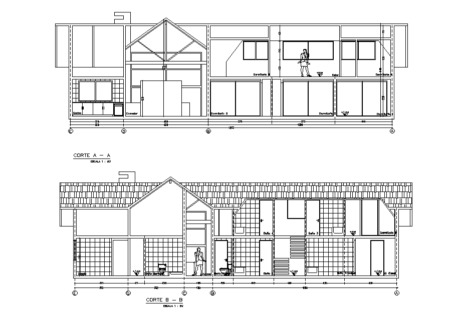 House Building Section Drawing Download Free DWG File