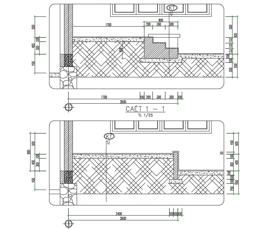 House Column Footing Section CAD Drawing Free Download DWG File