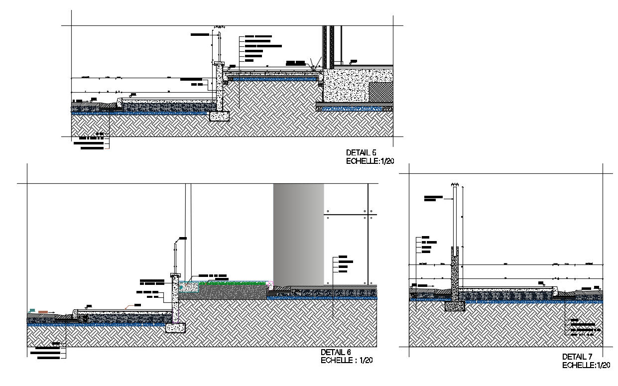House Compound Wall Section CAD Drawing Download DWG File
