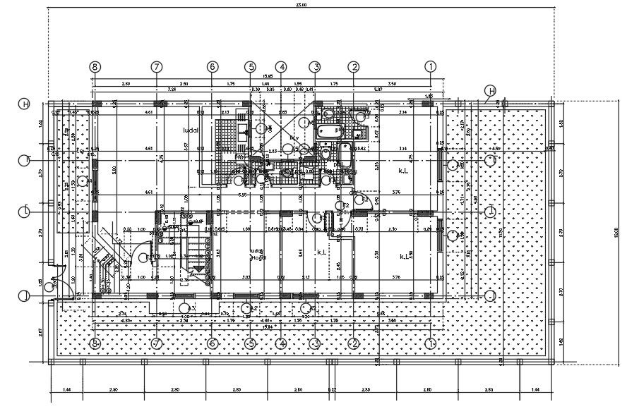 House Construction Plan AutoCAD Drawing Download DWG File