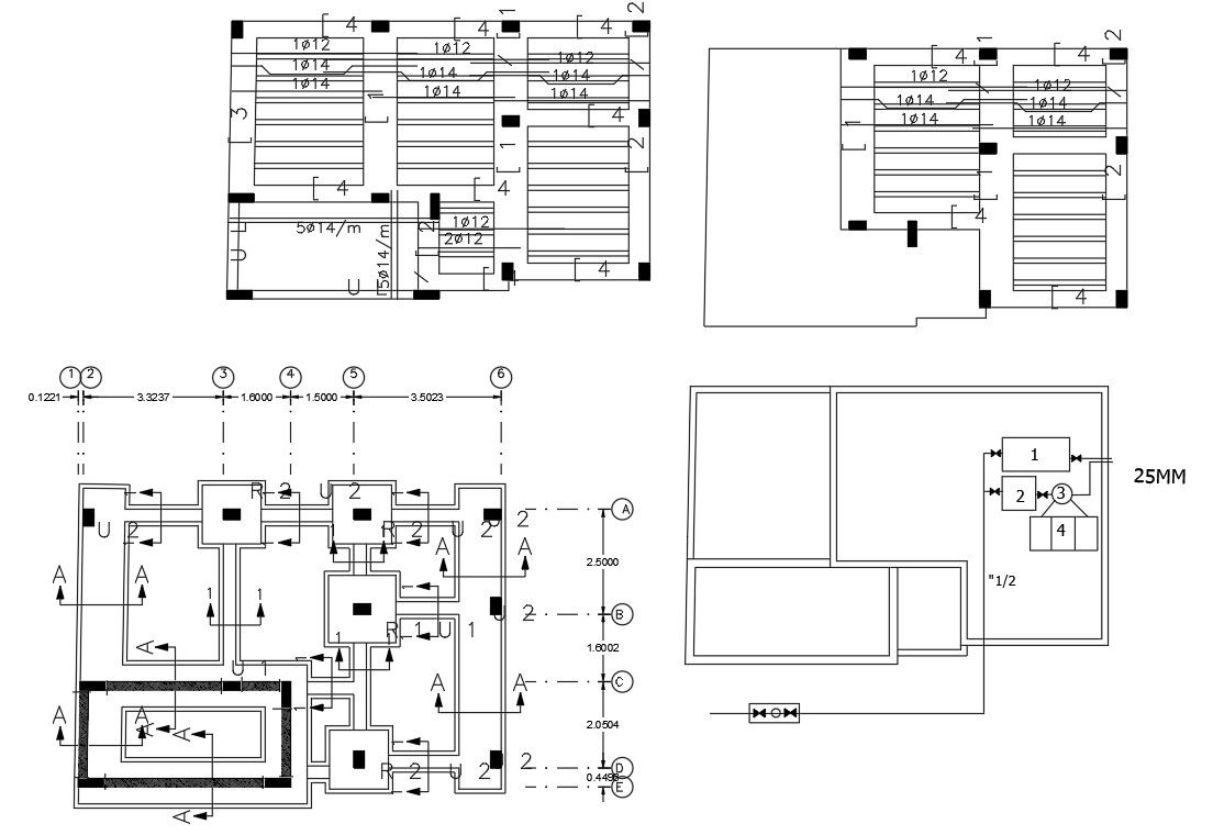 House Construction Working Plan Design DWG File