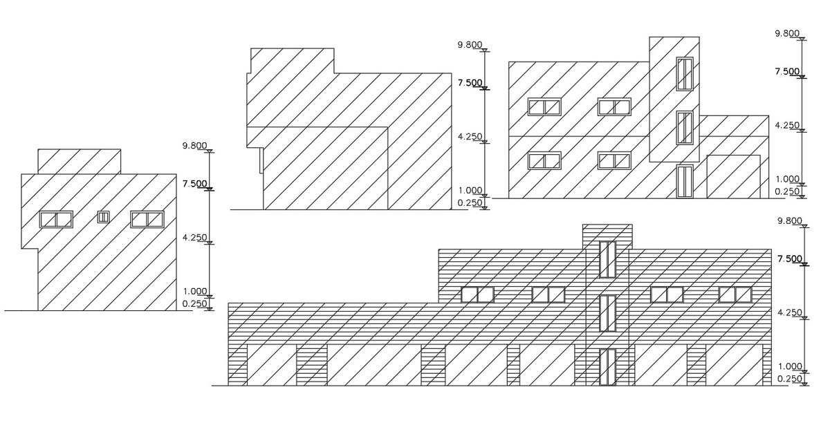 House Design With Car Parking CAD Drawing