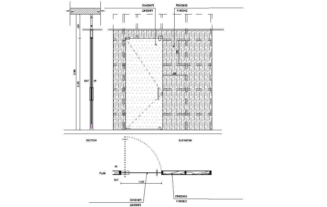 House Door Layout Details AutoCAD DWG Download