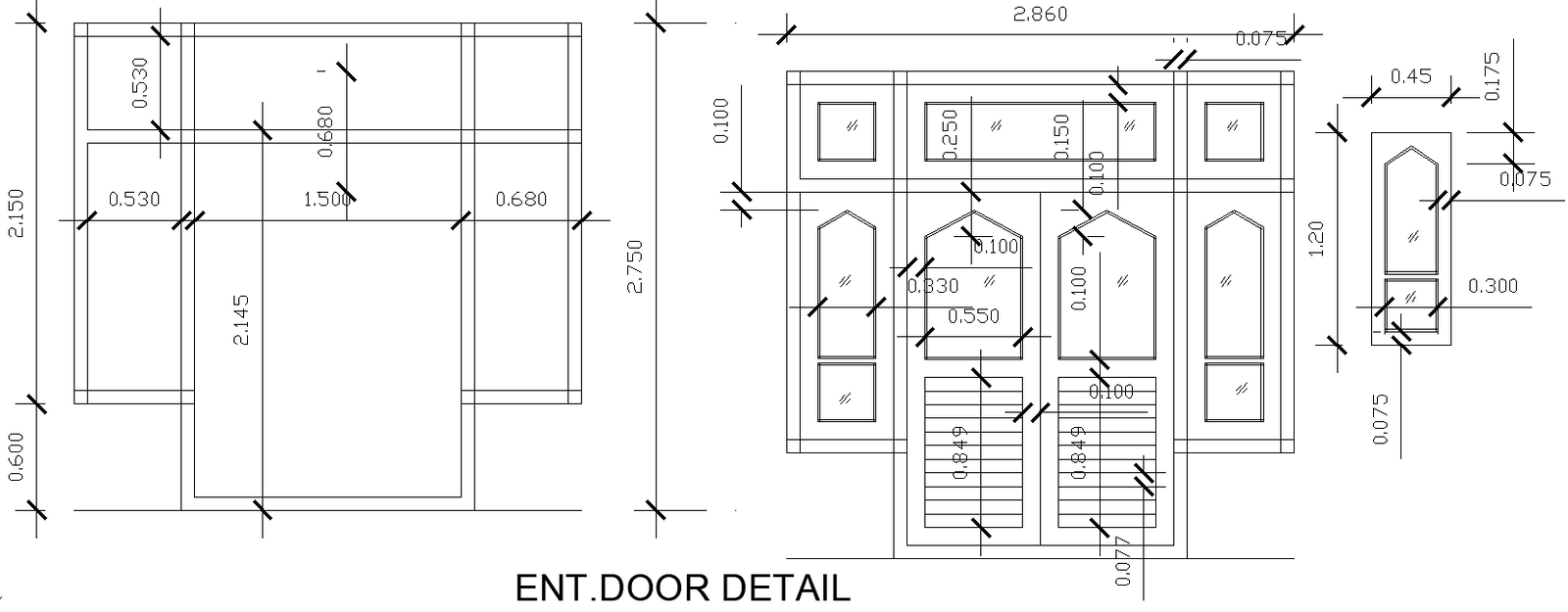 House Door Layout Details AutoCAD DWG File