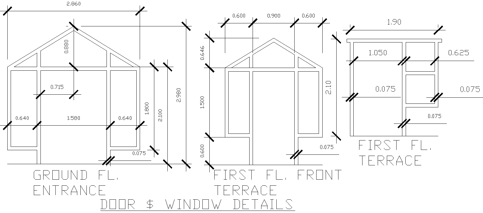 House Door and Window Details AutoCAD DWG File