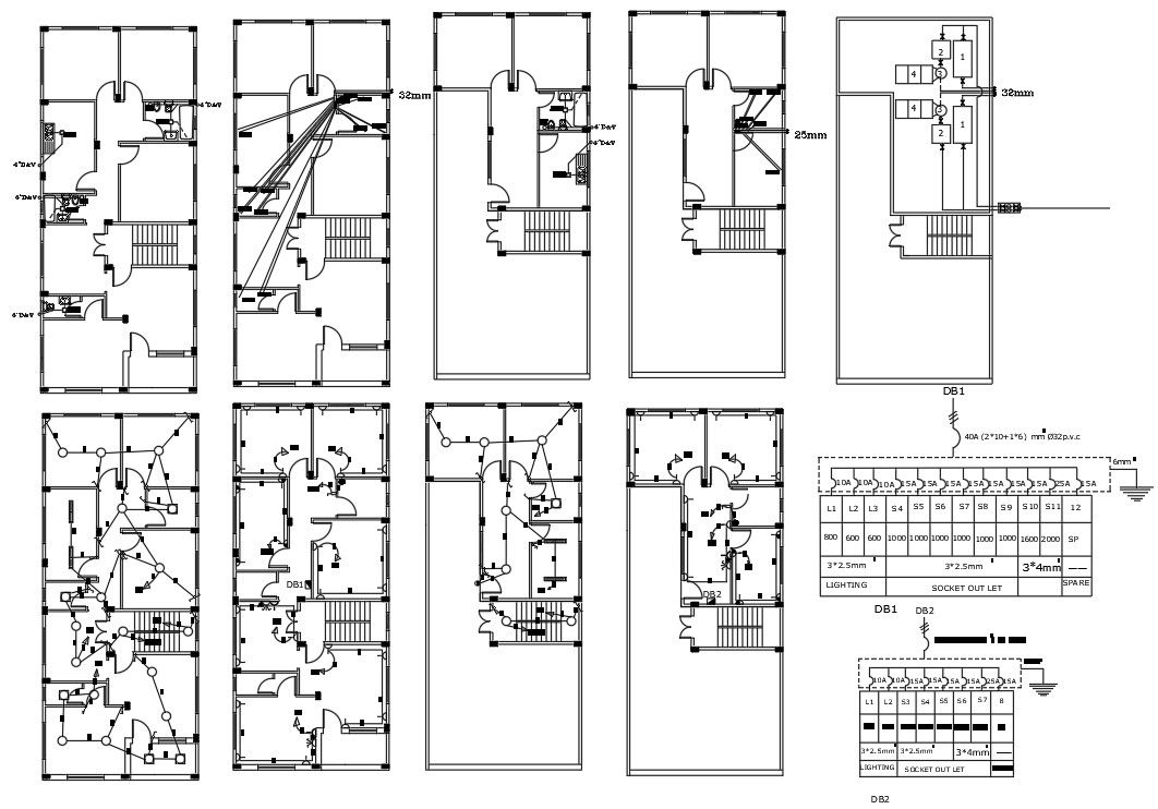 House Electrical And Plumbing Layout Plan AutoCAD File