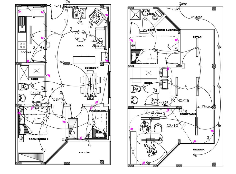 House Electrical Layout Plan Drawing Download Free DWG File