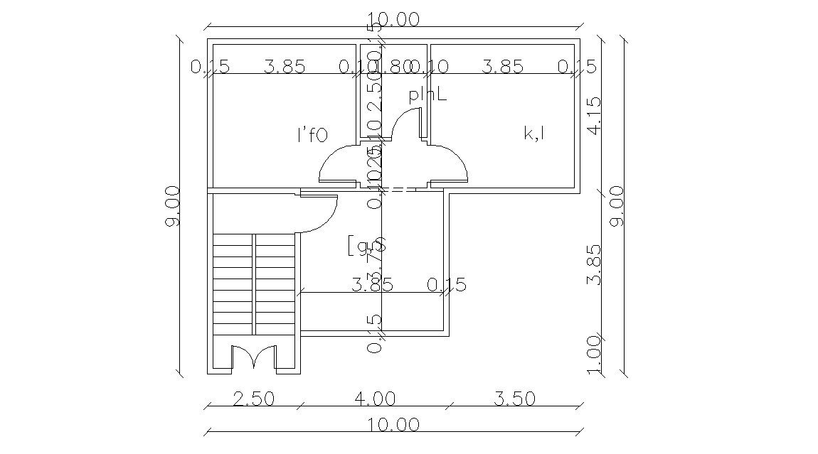 House First Floor Layout Design CAD Plan