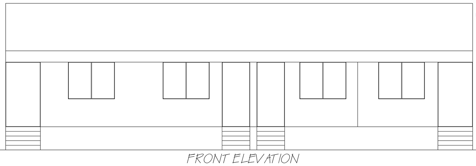 House Front Elevation Layout Plan Design DWG Drawing