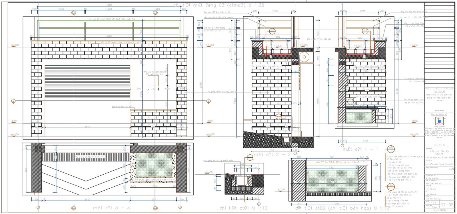 House Garage Rolling Shutter DWG with Section Details