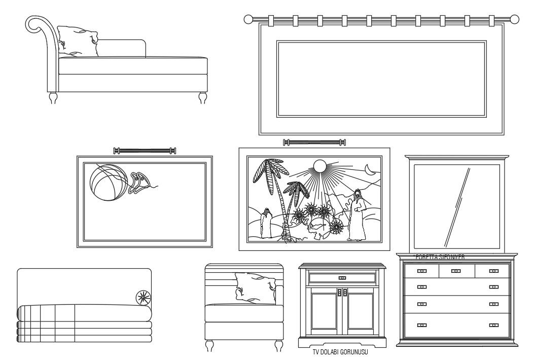 House Hold Free CAD Blocks Drawing Free DWG File