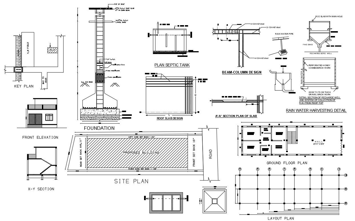 House Layout And Site Purpose Plan Drawing DWG file