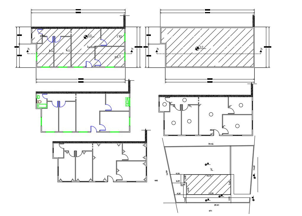 House Plan For 22 X 52 Feet Plot Design DWG File
