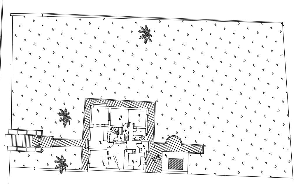 House Plan With Swimming Pool Site Plot Layout Plan Drawing DWG File