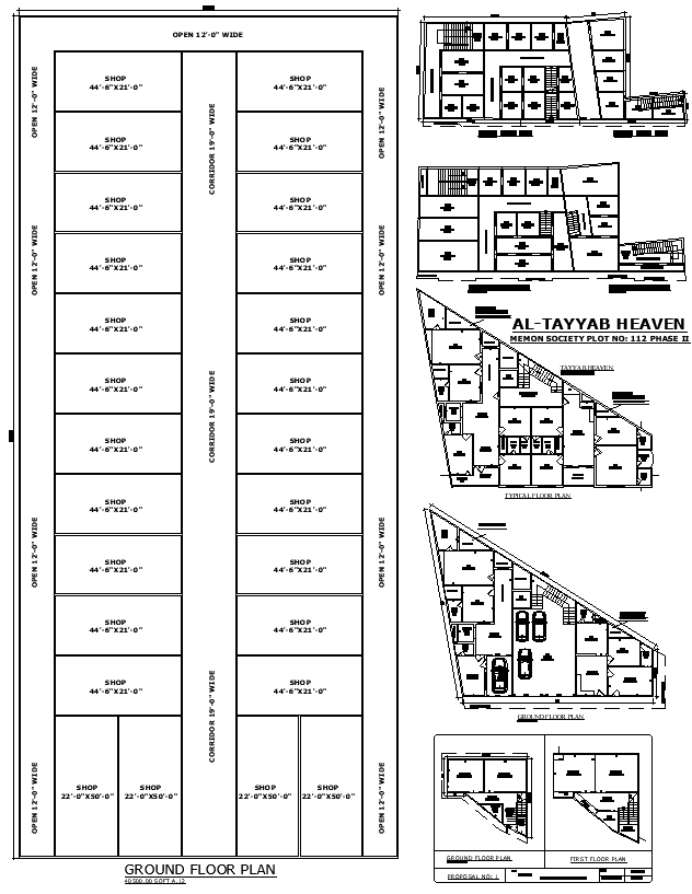 Home and Shop Combination Plan in DWG CAD Drawing File