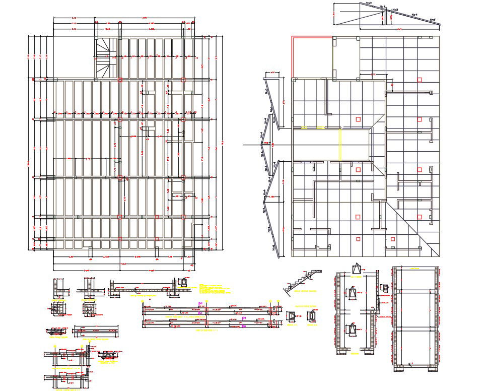 House Reinforcement Bar Structure Design DWG File