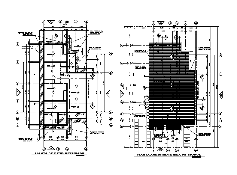 House Roof Plan And Sky Reflected CAD Drawing Download DWG File