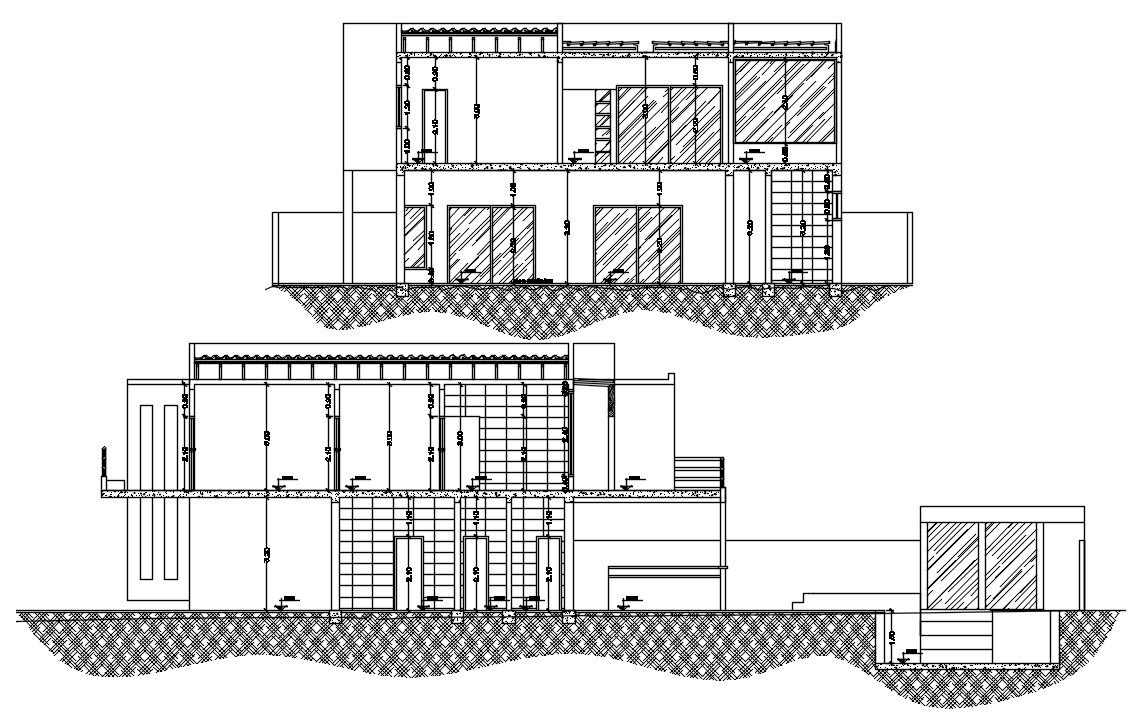 House Section AutoCAD Drawing Download DWG File
