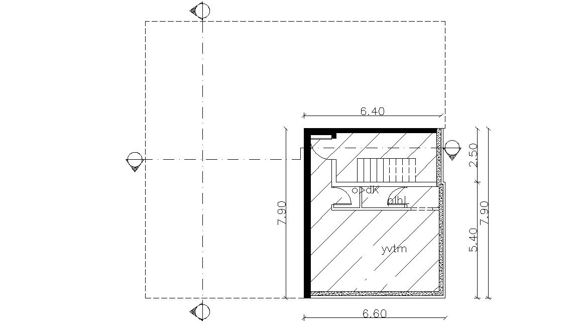 House Terrace Layout 2d CAD Plan