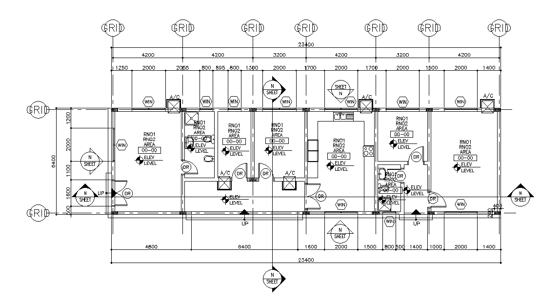 House Working Plan CAD Drawing DWG File