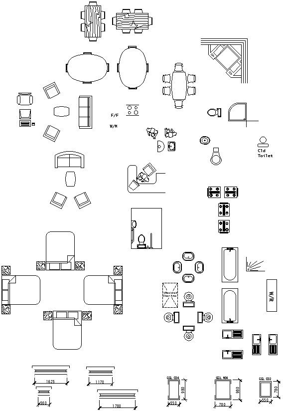 Detailed House Furniture Blocks for AutoCAD DWG Drawing