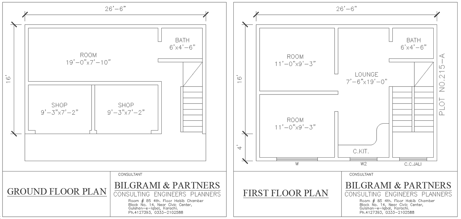 House plan with two shops detail DWG AutoCAD file