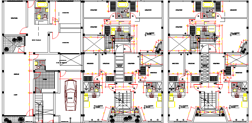 Housing Building Project Structure Details dwg file
