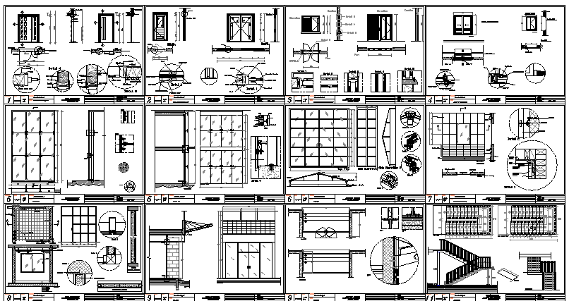 Housing Plan with Section and Construction Details dwg file
