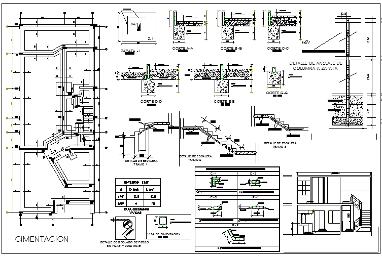 Housing Project Elevation and Section Plan dwg file