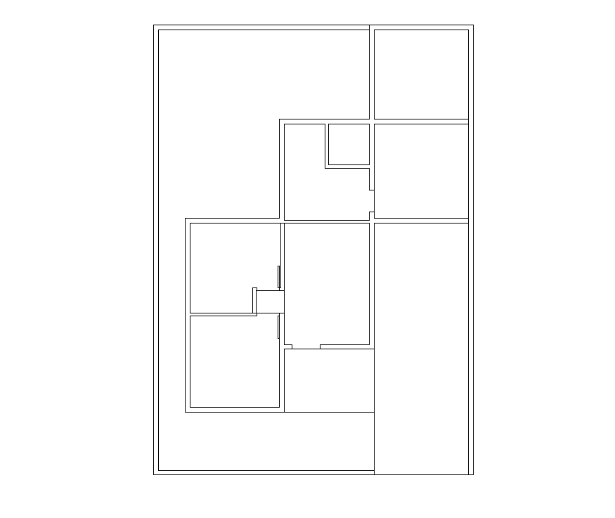 Housing structure building detail 2d view layout plan