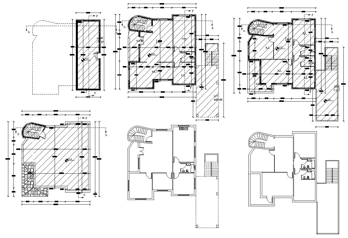 Huge Bungalow Floors Plan And Dimension Design