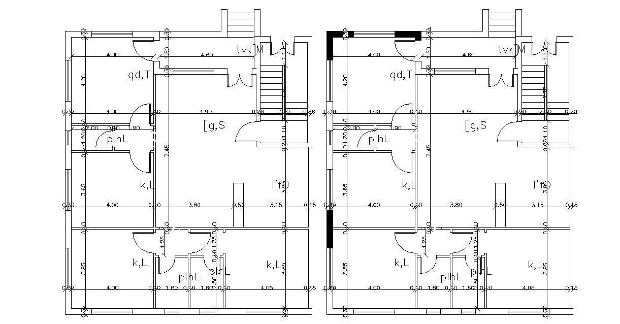 Huge Bungalow Floors Plan With Dimension Architecture Drawing