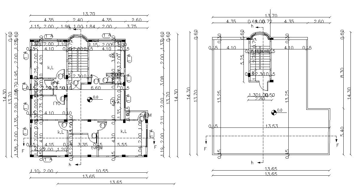 Huge Bungalow Layout Plan With Terrace Floor Design CAD Drawing