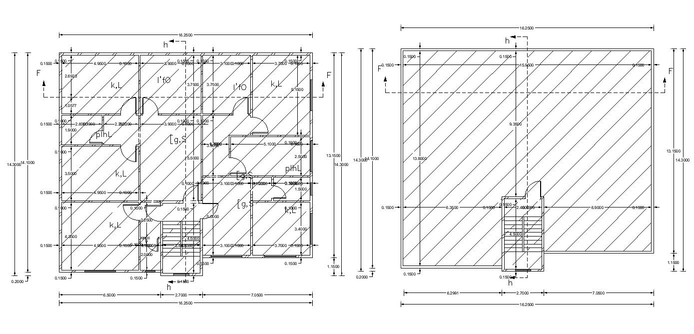 Huge Residential Bungalow With Working Drawing CAD File