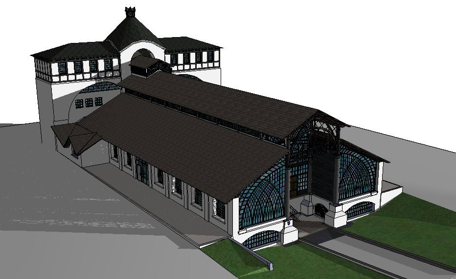 Hut Kein luxuries bungalow 3d model cad drawing details skp file