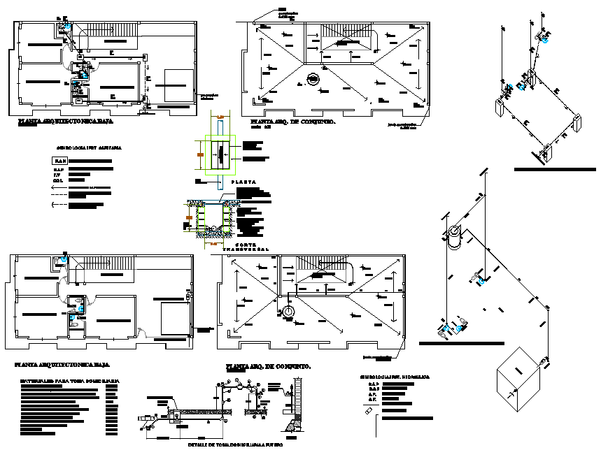 Hydraulic design view of car office area with detail dwg file