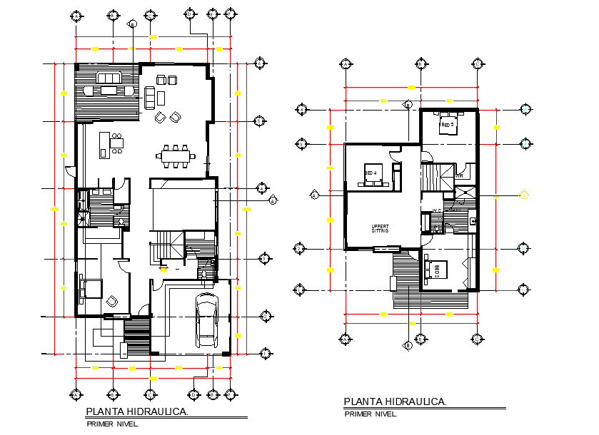 Hydraulic house plan detail dwg file