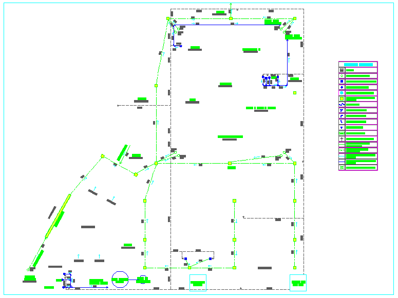 Hydraulic line layout