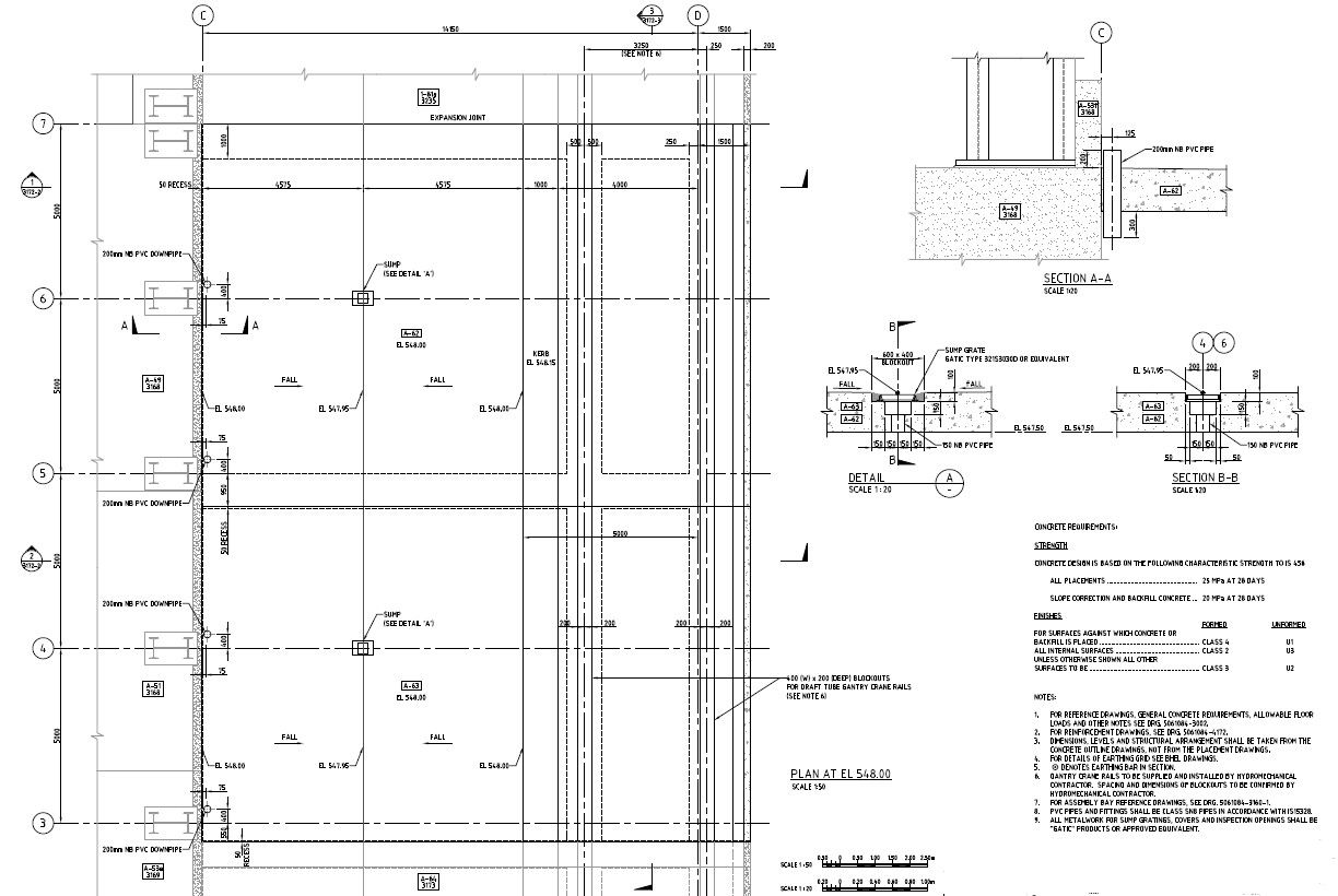 Hydro Electric Plant Water Stop Design Layout PDF File