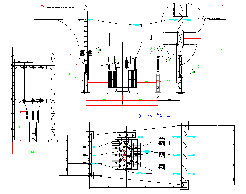 Hydro electric plant plans autocad file