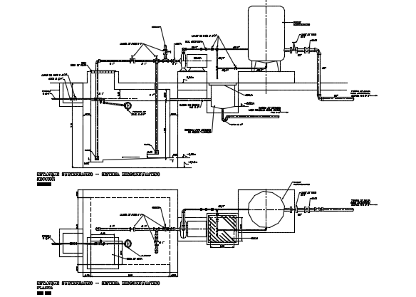 Hydro pneumatic system detail dwg file
