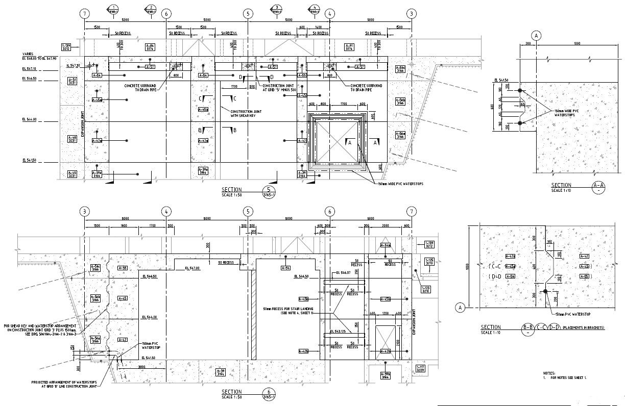 Hydroelectric Power House Section Drawing Download PDF File