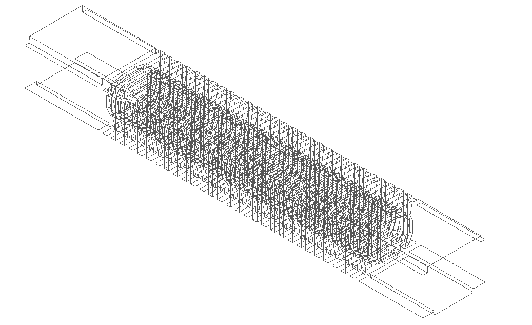 I Track_flex_couples electrical 3d wire frame view dwg file