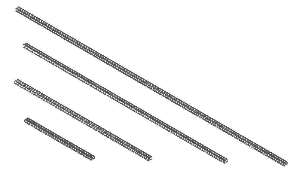 I track_1 m size structure 3d wire frame view dwg file