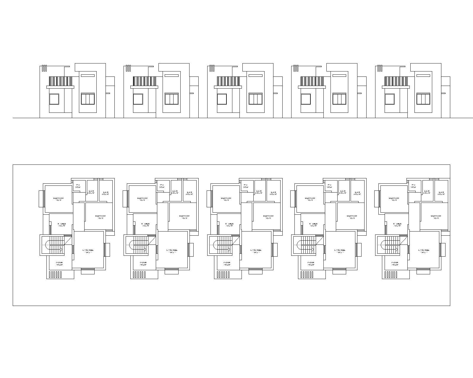 Compact Individual Bungalow 800 Sq Ft DWG House Plan Design Layout