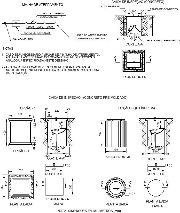 INSPECTION BOX DETAILS GROUNDING