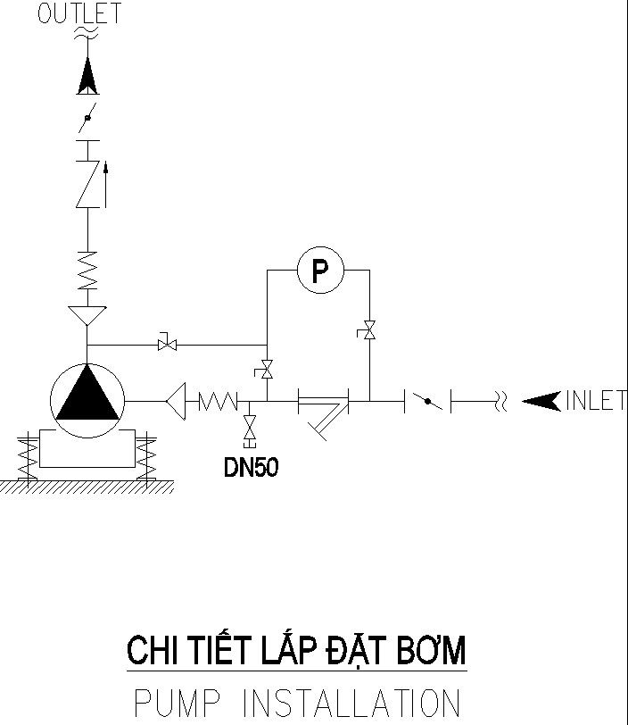 INSTALLATION DETAILS OF GENERAL PUMP OF CHILLER SYSTEM.